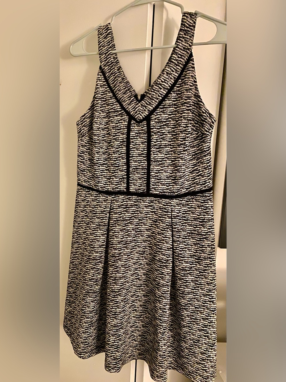 Mossimo Supply Co. Black and White Textured V‑Neck Dress